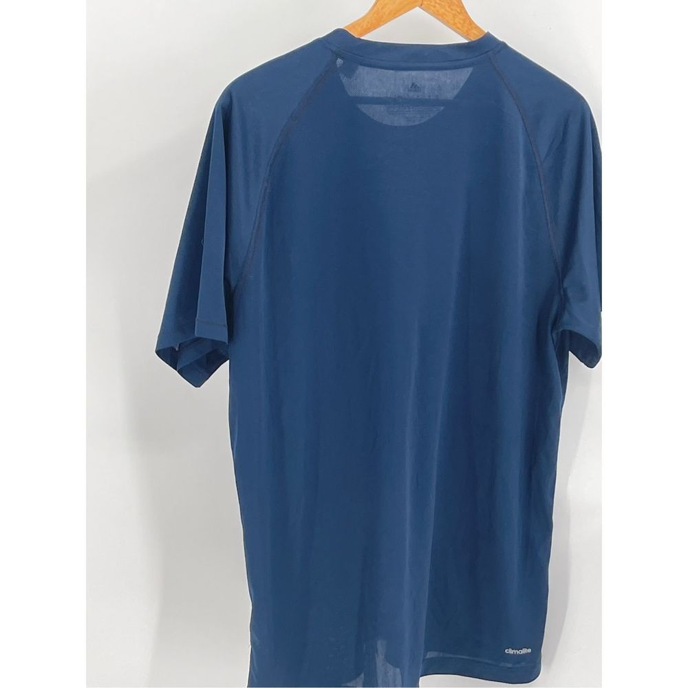 Adidas Short Sleeve Shirt Men’s Size XL Breathable Blue Logo Athletic Climacool - Picture 5 of 10
